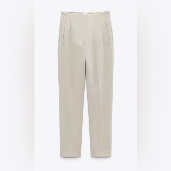 NWT ZARA HIGH-WAISTED PANTS - Picture 3 of 7